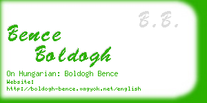 bence boldogh business card